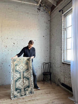 Vintage Persian Area Rug Sustainable Luxury Home Decor