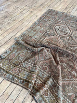 antique Persian accent rug sustainable home decor at Woven Kin Home