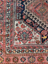 Close-up of a border of a Vintage Persian rug
