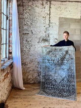 antique Persian accent rug sustainable home decor at Woven Kin Home