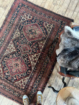 antique vintage area rug sustainable home decor at Woven Kin Home