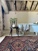 antique vintage area rug sustainable home decor at Woven Kin Home