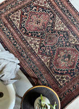 antique vintage area rug sustainable home decor at Woven Kin Home