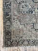 vintage Persian area rug sustainable home decor