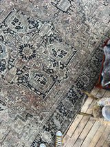 vintage Persian area rug sustainable home decor