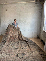 vintage Persian area rug sustainable home decor