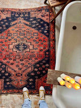 Vintage Persian Area Rug Sustainable Luxury Home Decor