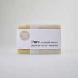 Stone Pure Oatmeal Honey Unscented Face + Body Soap Woven Kin Home Bath