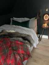 Recycled Wool Plaid Blanket Sustainable Home Decor at Woven Kin Home