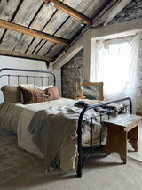 Recycled Wool Herringbone Blanket Sustainable Home Decor at Woven Kin Home