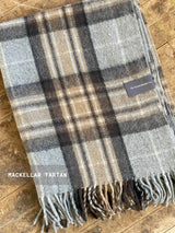 Recycled Wool Plaid Blanket Sustainable Home Decor at Woven Kin Home