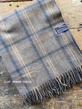 Recycled Wool Plaid Blanket Sustainable Home Decor at Woven Kin Home