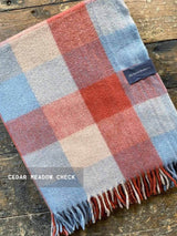 Recycled Wool Plaid Blanket Sustainable Home Decor at Woven Kin Home