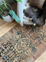 antique vintage area rug sustainable home decor at Woven Kin Home