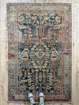 antique vintage area rug sustainable home decor at Woven Kin Home