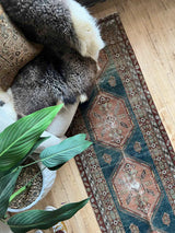 antique vintage runner rug sustainable home decor at Woven Kin Home