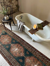 antique vintage runner rug sustainable home decor at Woven Kin Home