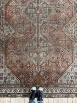 Antique Persian area rug sustainable home decor at Woven Kin Home