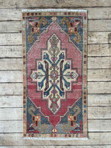 Vintage Turkish mini rug at Woven Kin Home