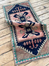 Vintage Turkish Accent Rug Woven Kin Home