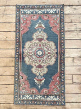 Vintage Turkish Accent Rug Woven Kin Home