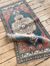 Vintage Turkish Accent Rug Woven Kin Home
