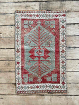 Vintage Turkish Accent Rug Woven Kin Home
