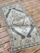 Vintage Turkish Accent Rug Woven Kin Home