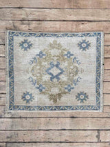 Vintage Turkish Accent Rug Woven Kin Home