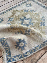 Vintage Turkish Accent Rug Woven Kin Home
