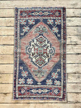Vintage Turkish Accent Rug Woven Kin Home