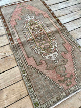 Vintage Turkish Accent Rug Woven Kin Home