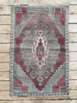 Vintage Turkish Accent Rug Woven Kin Home