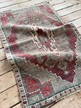 Vintage Turkish Accent Rug Woven Kin Home