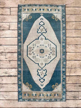 Vintage Turkish Accent Rug Woven Kin Home
