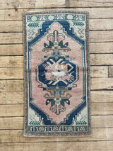 Vintage Turkish Accent Rug Woven Kin Home