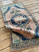 Vintage Turkish Accent Rug Woven Kin Home