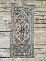 Vintage Turkish Accent Rug Woven Kin Home