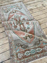 Vintage Turkish Accent Rug Woven Kin Home
