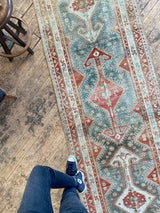 antique Persian runner rug at Petrichor Vintage Co.