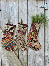 Antique Rug Christmas Stocking