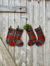 Antique Rug Christmas Stocking