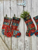 Antique Rug Christmas Stocking