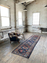 Antique Caucasian Runner Rug