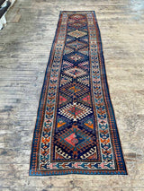 Antique Caucasian Runner Rug