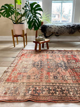 Frances // 6'3" x 4'9" - Vintage Rug at Petrichor Vintage Co.