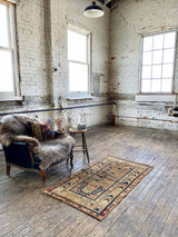 Antique Caucasian Accent Rug