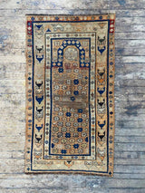 Antique Caucasian Accent Rug