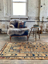Antique Caucasian Accent Rug