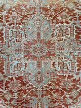 antique Persian area rug at Petrichor Vintage Co.